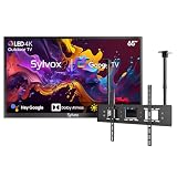 SYLVOX 65 Zoll Outdoor TV, 4K UHD QLED Google Outdoor Fernseher, 2000 Nits, Sprachassistent, Dolby Atmos, IP55 Wasserdicht TV für Garten, Terrasse, Pool &Gewerberäume(Pool Pro 2.0 QLED)