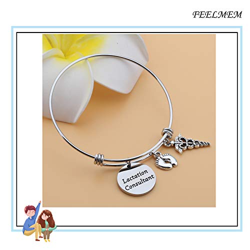 FEELMEM Lactation Consultant Gift Bangle IBCLC Breastfeeding Gift Lactation Nurse Consultant Breastfeeding Counselor Gift3