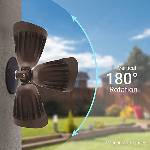 Nuwatt 25W Led Bullet Spotlight Flood Light (6 Pack) With 3Cct Switch & Knuckle Mount 120-277V Commercial Outdoor Weatherproof Landscape Led, 3500Lm, Dimmable, Ul-Listed #TOP7