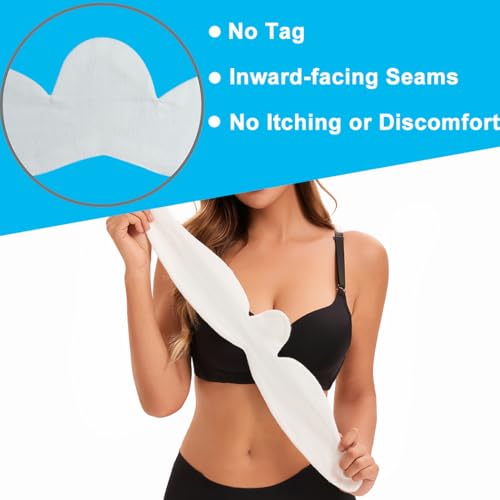 KimYoung Brushed Cotton on Both Sides - Bra Liners for Sweating Rash Breast Sweat Liner Cotton Pads – 6PCS4