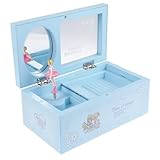 MAGICLULU Boîte à Bijoux Musicale Créative en Plastique avec Couvercle Transparent, Boîte de Rangement pour Bijoux et Musique, Danseuse Tournante, pour Chambre et Tiroir