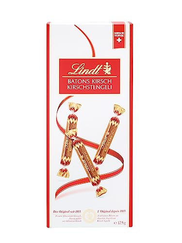 Lindt Batons Kirsch bombones con licor, sabor a cereza, bombones Lindt para ragalar, 125g