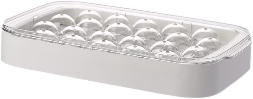 Ice Cube Mold, Large Capacity Ice Tray, Home Freezer Ice Box, Frozen Ice Cube Mold, Blue (White)