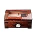 ShiSyan Boîte à cigares, Cigare Humidor Voyage Portable, Toit ouvrant Visible Humidor, avec hygromètre Table Bonne Humeur, Good Life (Couleur: Naturel) Porte-Cigarettes