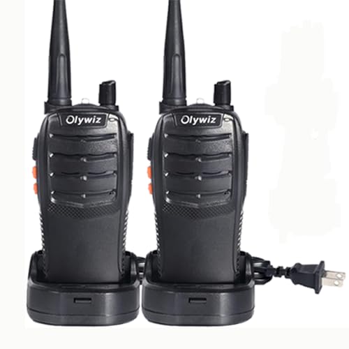 Olywiz Walkie Talkies GMRS Radio for Adults Long Range Rechargeable 2 Way Radio with Flashlight for School Business Family 2 Pack
