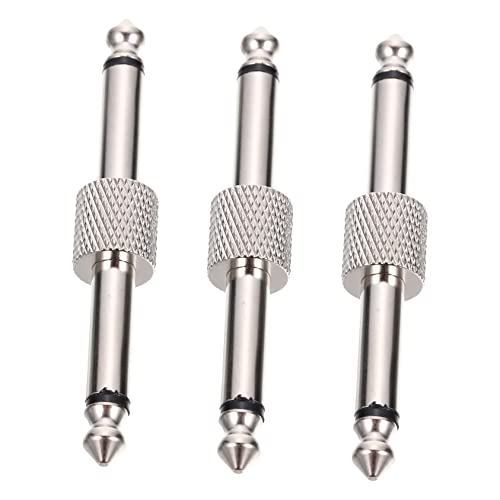 ibasenice 5sets Guitar Effect Pedals Adapter Nickel Plated Brass Pedal Patch Cables Guitar Pedal Board Connector 3pcs*5