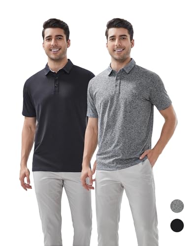 Men's Quick Dry Golf Polo Shirt Moisture Wicking Performance Short Sleeve Athletic Golf Shirts for Men3