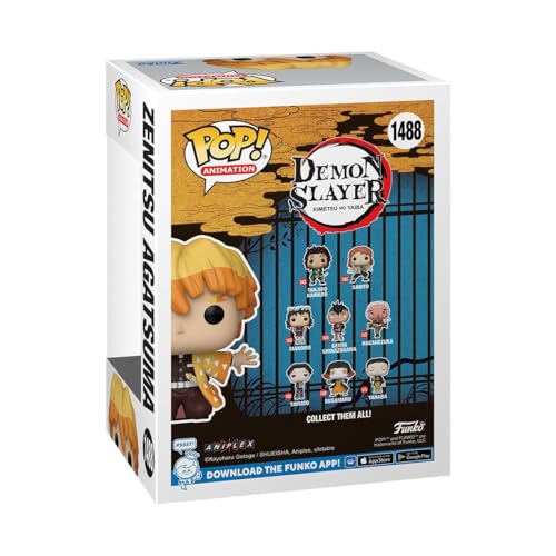 POP Anime: Demon Slayer – Zenitsu Agatsuma Protecting Nezuko's Box boneco de vinil Funko edição lim