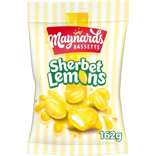 Maynards Bassetts Sherbet Lemons Tangy Lemon Sweets 162 g (Pack of 1)
