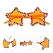 POPETPOP Star Shape Rimless Sunglasses with Rhinestones, Trendy Frameless Women’s Eyewear for Party and Photo Shoot, Orange Yellow Fashion Star Sunglasses