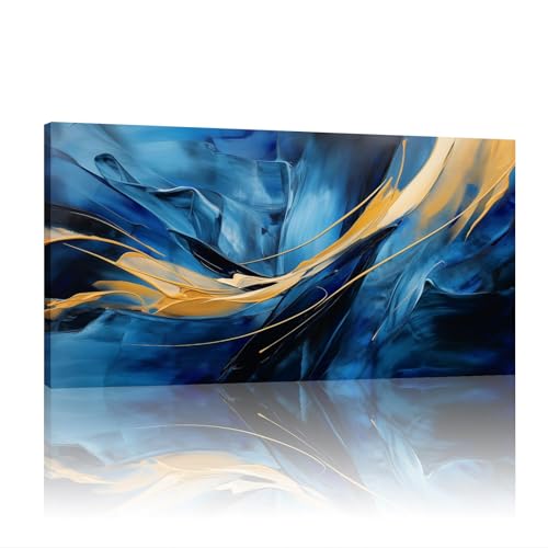 Peinture marbre bleu nuit pour une décoration murale de chambre