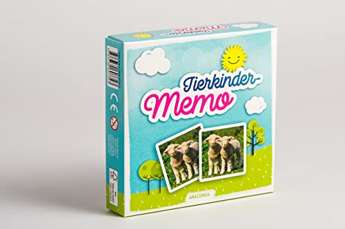 Tierkinder-Memo. 40 Spielkarten Im Spielkarton: Memo-Spiel mit 40 Spielkarten im Spielkarton