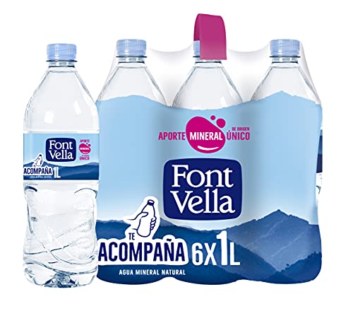 Font Vella Agua Mineral Natural, 6 x 1000ml
