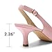 DREAM PAIRS Women's Kitten Heel Slingback Pointed Closed Toe Low Stiletto Heels Dress Bridal Elegant Wedding Pumps Shoes,Size 8.5,Pink-Pu,SDPU2444W