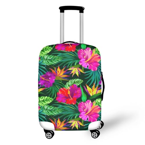 Tropical Floral Leaf Print Suitcase Cover Womens Travel Luggage Protector Cover Suitcase Baggage Decoraitve Covers for 22-25 inches