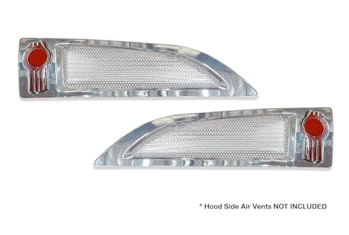 Image of Kozak Hood Grille Logo Emblem Badge and Two Piece Set of Logo for Hood Side Air Vents Compatible with Kenworth T680 Semi Truck Models - (3 Pieces Set) Plus KOZAK Vest