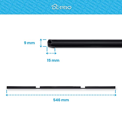 DL-pro Bottom Door Seal 546 mm for AEG Electrolux Zanussi 1527401002 152740100/2 Seal Rubber Seal Sealing Lip Apron Seal for 60s Favourit Foptima F55 F66 Dishwasher Dishwasher
