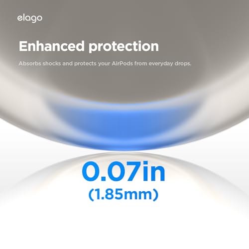 elago Silicone Case for AirPods Pro 3 | Premium Silicone Case with Carabiner, Supports Wireless Charging, Shock Resistant, Full Protection (Stone) — view 6