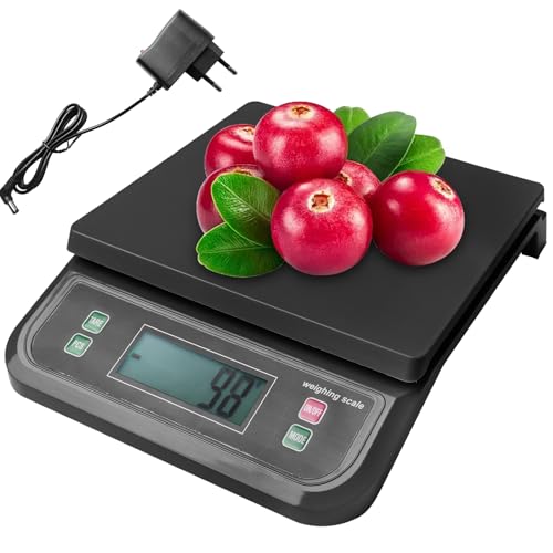 Balance de cuisine, 30 kg, avec grand écran LCD, fonction tare et pèse-pièces, balance de...