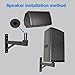 Howonder Speaker Wall Mount,Wall Speaker Mount Bracket Design for Professional Audio,Tilt,Hold up to 100lbs,HD-319 (2 Packs Black)