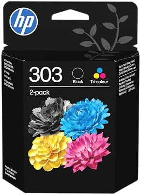 HP 303 Schwarz/Farbe, Original Druckerpatronen 2er-Pack | Tinte für HP Envy 6200, 7100, 7800, HP Envy Photo 6200, 7100, 7800, HP Tango, HP Tango X, ~200 Seiten (3YM92AE)