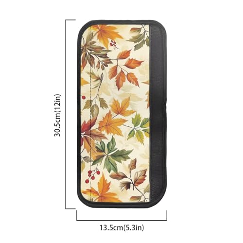 Image of Dreaweet Fall Leaf Print Refrigerator Handle Covers Set of 4 Kitchen Appliance Handle Covers Non-Slip Washable Fall Kitchen Decor Fridge Door Handle Protector, Keep Off Fingerprints,Food Stains