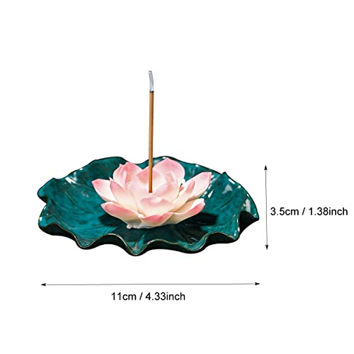 Ceramics Incense Burner Stick Holder, Antique Lotus Aroma Incense Burner Plate, Sandalwood Coil Base, Furance Buddha Chan Decoration #TOP5