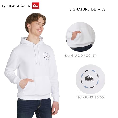 Image of Quiksilver Men's Regular Fit Super Soft Fleece Midweight Pullover Hooded Sweatshirt