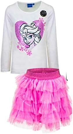 Amazon アナと雪の女王 エルサ スパンコール 長袖tシャツ スカート セット キッズ 子供服 キャラクター 普段着 ディズニー Tシャツ カットソー 通販