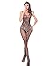 Sunnorn Women's Floral Fishnet Open Crotch Sexy Lingerie Bodystockings