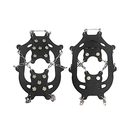 DELITLS 1 paire de crampons à crampons en acier inoxydable pour la marche, l'escalade, la randonnée sur neige et glace (taille XL) Cover