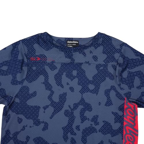 Troy Lee Designs Camiseta Youth Skyline SS; SCRUBLAND Steel Blue MD