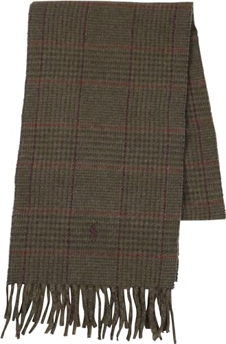 [POLO RALPH LAUREN] ポロ ラルフローレン マフラー 敬老の日 プレゼント 2024 彼氏 旦那 30代 40代 50代 60代 ギフト 贈り物 男性 女性 メンズ レディース ユニセックス 男女兼用 おしゃれ かわいい フリーサイズ オリーブチェック [並行輸入品]