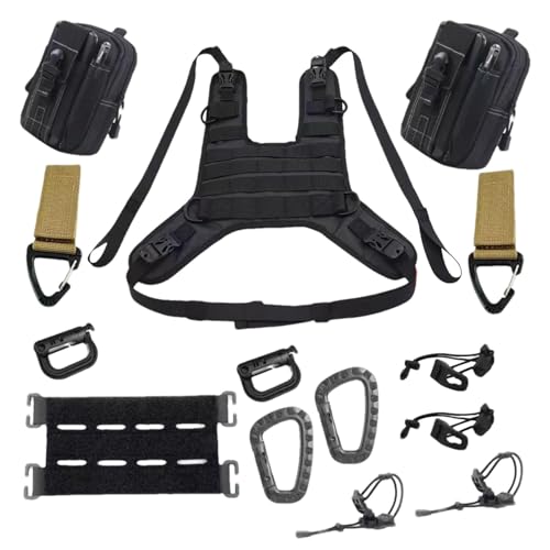 zwxqe Tank Vest Equipment, Motorcycle Tank Cover Saddle Pack, Motorcycle Tank Bag - Multifunctional Seat Bag and Tail Bag for Oil Tank, Sturdy Motorcycle Oil Tank Cover for Men