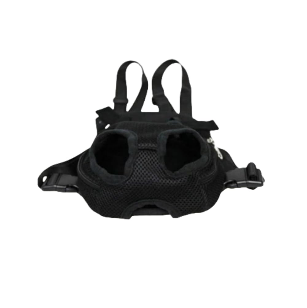 WUZIA Pet Carrier Backpack, Black Mesh with Adjustable Straps for Small Dogs and Cats Hiking Camping Travel Outdoor - Image 3