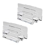 COM.TOP - Acrylic Letter Sorter Little File Folder Sorter (2 Pack) for Paper, Letter, Envelope, Office File Organizer, Office Supplies, Desk Accessories - Clear