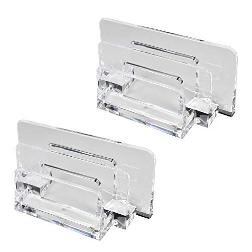 Trieur de lettres en acrylique Lot de 2 range-courrier vertical transparent porte-document