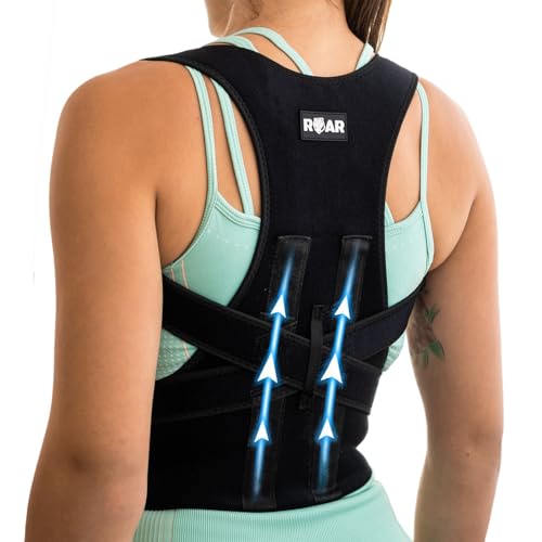 Roar® Hunchback Corrector, Posture Fixer, Shoulder Brace for Alignment, Adjustable Spine Support, Straight Back Trainer, Neck Corrector, Posture Vest, Luxe Posture Solution (L) image 2