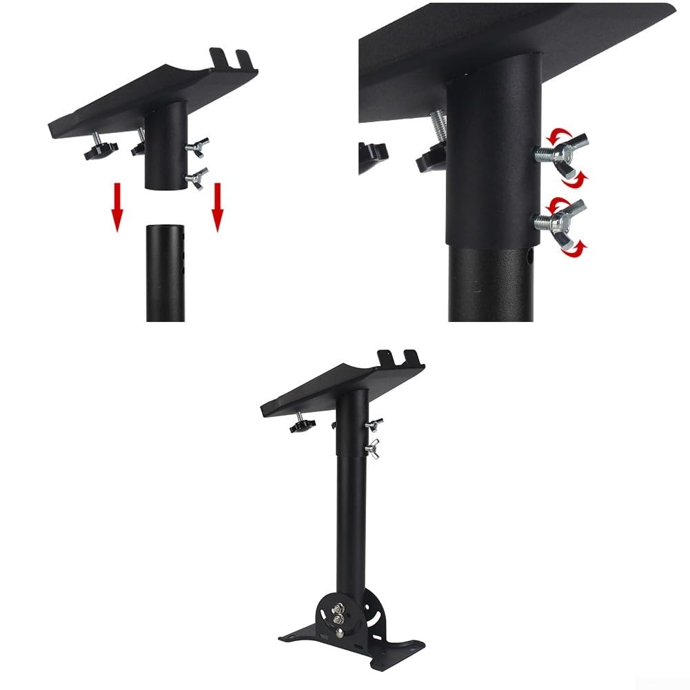 Supporto per palo per Starlink, staffa in metallo per installazione a parete/tetto, compatibile con piatti standard, angolo regolabile (dritto)
