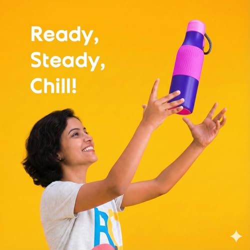 Image of Rabitat ZAPPY Insulated Water Bottle for School Kids | Steel Water Bottle for Kids | Kids Water Bottle | 1+1 Year Brand Warranty | Hot & Cold Upto 18 Hours | Office, Gym, Outdoor 700ml Blue