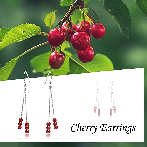 Sterling Silver Dangle Earrings Natural Red Agate Earrings Jewelry Gifts For Women Girls #TOP5