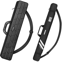 PEKREWS 1x1 Soft Cue Bag Black & 4x4 Hard Pool Cue Case Carbon Black Set