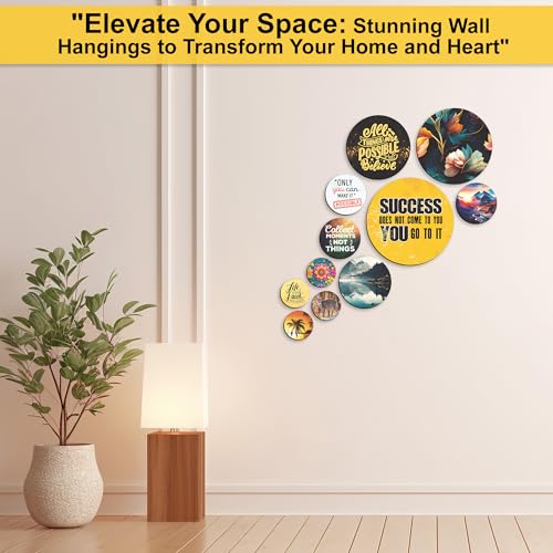 Image of Rousrie Wooden Wall Hanging For Home Decor, Set of 11, Living Room, Bedroom, Office Decoration (Motivational quotes 6)