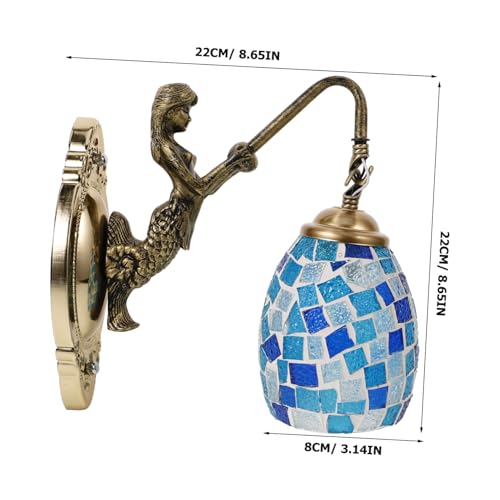 Aplique de pared sirena de brillo suave con doble compatibilidad de casquillo E26 E27 3