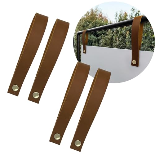 2 Pairs Leather Sign Straps for Hanging Signs, Welcome Signs, Wedding Signs, Engagement Signs, Event Display Signs, Seating Charts, Ceremonies, Acrylics, Foam Boards, and Frames.