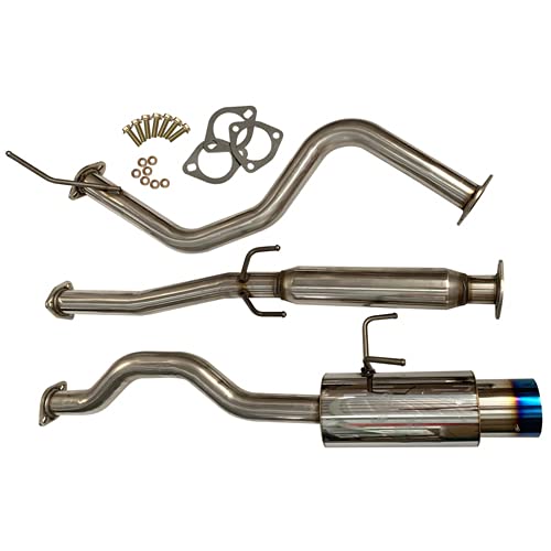 MILLION PARTS 4  Burn Tip Cat Back Exhaust System Compatible with 1992 1993 1994 1995 1996 1997 1998 1999 2000 Civic