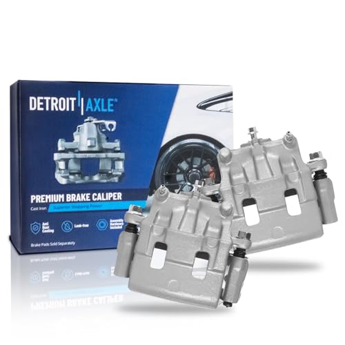Image of Detroit Axle - 2 Front Brake Calipers for 11-14 Ford Edge 11-15 Lincoln MKX 07-15 Mazda CX-9, Brake Calipers with Bracket 2011 2012 2013 2014 Replacement