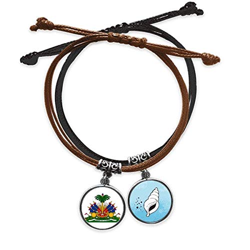 Pulsera de cuero de Haití para lucir orgullo nacional en reuniones familiares y viajes