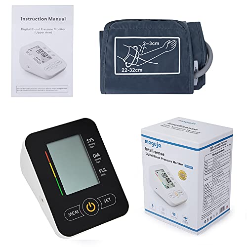 Automatic Arm Blood Pressure Monitors-maguja Automatic Digital Upper Arm Blood Pressure Monitor Arm Machine, Wide Range of Bandwidth, Large Cuff, Large LCD Display BP Monitor, Suitable for Home Use