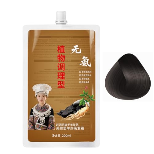 Tinte en Champú Coloración - Tinte Capilar Natural En Champú Para Mujeres,Acondicionador En Crema De Larga Duración Diseño Para Familia Mujeres Hombres Adultos Principiantes Niñas Madre